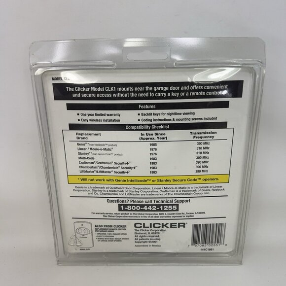 Chamberlain Clicker Universal Wireless Keyless Door Entry Pad - Picture 2 of 2